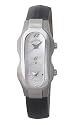 Philip Stein Teslar Womens Black Alligator Strap Mother of Pearl Dial Dual Time Watch 4-F-MOP-ABS