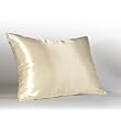 Luxury Ivory Satin Pillow Case w/Hidden Zipper, Queen