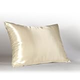 Luxury Ivory Satin Pillow Case w/Hidden Zipper, Standard