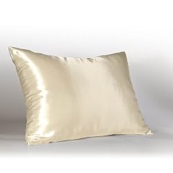 Luxury Ivory Satin Pillow Case w/Hidden Zipper, Queen