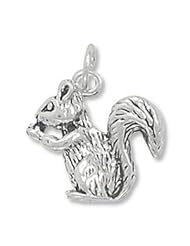 Squirrel Charm Sterling Silver - Made in the USA