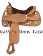 Rough Out Training Saddle, 15 1/2", Leather seat