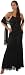 The Evening Store Black Gown with Satin Florets trim