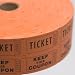 Orange Double Raffle Ticket Roll