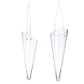 Tapered Hanging Clear Cone Vases