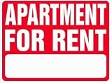 APARTMENT FOR RENT 18x24 Heavy Duty Plastic Sign