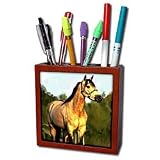 Horse - Quarter Horse - Tile Pen Holders-5 inch tile pen holder