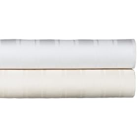 450-Thread-Count 100% Cotton Lisa Stripe Sateen King Sheet Set, White $23.99