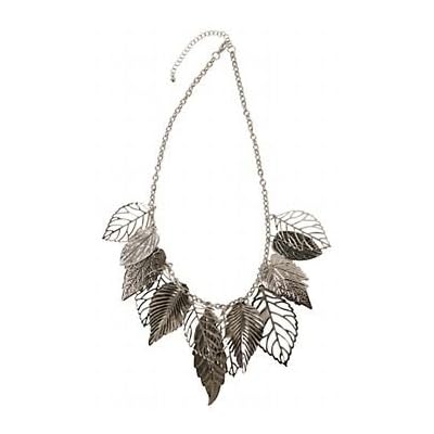 Silver Leaf Statement Necklace Silver Leaf Statement Necklace