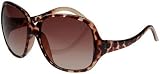 J.LO by Jennifer Lopez Oversized Round Sunglasses (Tortoise), Tortoise, One Size, 68341