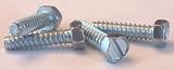 10 X 3/8 Self-Tapping Screws Slotted / Hex Head / Type B / Steel / Zinc / 8,000 Pc. Carton