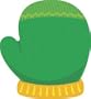 Green Mitten Mini Accents