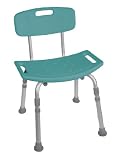 Axis Medical Bath Safety Aluminum Standard Teal Deluxe Bath Bench w/ Back