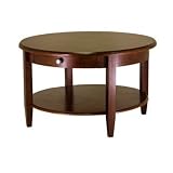 Concord Round Coffee Table with Drawer and Shelf By Winsome Furniture