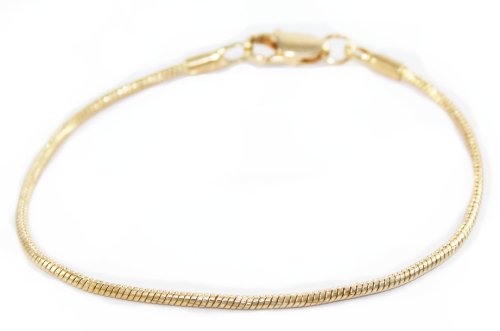 Beautiful Child’s/Baby 24k Gold Layered  Snake Chain Bracelet – Lifetime Warranty! Comes Gift Boxed ~ You Choose Length