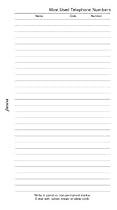 Filofax Papers Most Used Telephone Numbers Personal Size - FF-133614