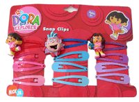 Nick Jr Dora The Explorer Hair Accessories ~12 pcs snap clips