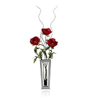 Artificial Mirrored Poppy in Vase