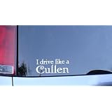 I Drive Like a Cullen Vinyl Sticker - White, Twilight Fan Window Decal