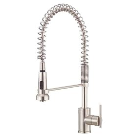Danze D455158SS Parma Single Handle Pre-Rinse Faucet (Stainless Steel)