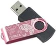 Tribeca 2GB Pink Butterfly Swivel USB Dr