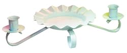Hortense B. Hewitt Wedding Accessories Candle Stands, White Scalloped