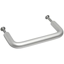 Monroe Aluminum Threaded Pull Handle, Round Grip, Dull Black Finish, 4" Mounting Hole Center to Center, 1-7/8" Projection (Pack of 2)