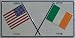 LP - 505 USA / Ireland Crossed Flags License Plate - 474