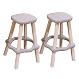 Leisure Accents Barstool Set (2/Carton), Gray/Beige, 26 Inches Tall