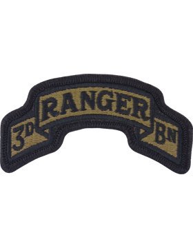 PMV-0075F, 3/75th Ranger Regt 3rd Bn MultiCam w/ Fasten A-1-697 PATCHES & TABS-W/VELCRO