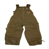 Youth Insulated Washed Duck Bib Overall - BARK BROWN
