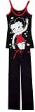 Betty Boop Hearts Black Tank/Capri Set for women
