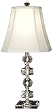 IMAGE OF Dale Tiffany GT10185 Crystal Table Lamp, Polished Chrome and Fabric Shade