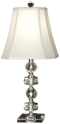 Dale Tiffany GT10185 Crystal Table Lamp, Polished Chrome and Fabric Shade
