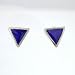 Sterling Silver and Lapis Lazuli Triangle Stud Earrings, #8755