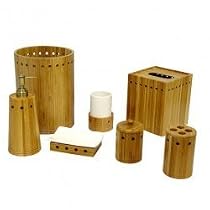 Bamboo 7 Piece Bath Accessory Set (Brown)