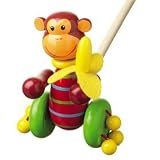 Enlarge toy image: Orange Tree Monkey Push Along - infant and baby development