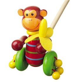 Orange Tree Toys Monkey Push Along 48cm WG338