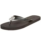 Patricia Green Women's Crystal Thong Sandal,Black,10 M US