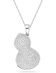 0.88 Cts Diamond Pendant in 18K White Gold