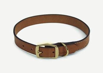 Coastal Pet Products Oak Tanned Black Leather Town Collar for Dogs