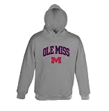 Mississippi Ole Miss Rebels Athletic Grey NCAA Embroidered Hooded Sweatshirt