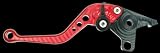 96-03 Suzuki GSX-R750 Pazzo Racing Levers Shorty Length, Red Levers / Black Adjusters