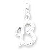 Sterling Silver Initial B Pendant
