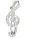 CZ Treble Clef Pin