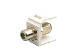 On-Q/Legrand AnyPort Green RCA to F Insert, Ivory
