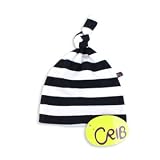from Crib Crib Baby Boys Black/White Stripey Hat - Black - 6-12 Months