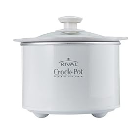 Crockpot SCR151-WG 1-1 2-Quart Round-Shaped Manual Slow Cooker, White by Crockpot