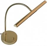 Jahn Halogen Klavierlampe messing poliert mit Flexarm Made in Germany