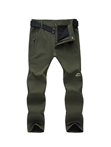WHENOW Men's Winter Pants Outdoor Lightweight Hiking Mountain Pants